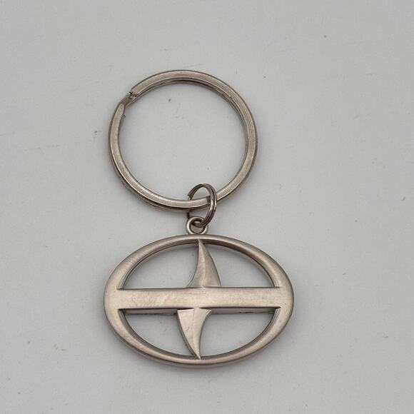 Scion Keychain Key Ring Car Logo Metal Silver Vintage Auto Accessory Gift - Picture 3 of 7